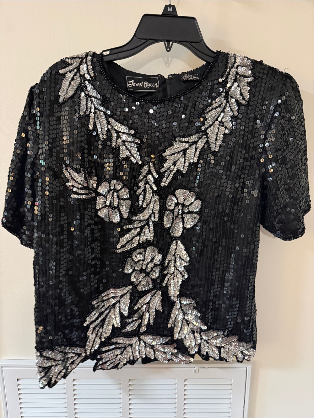 80s vintage Jewel Queen sequined top
